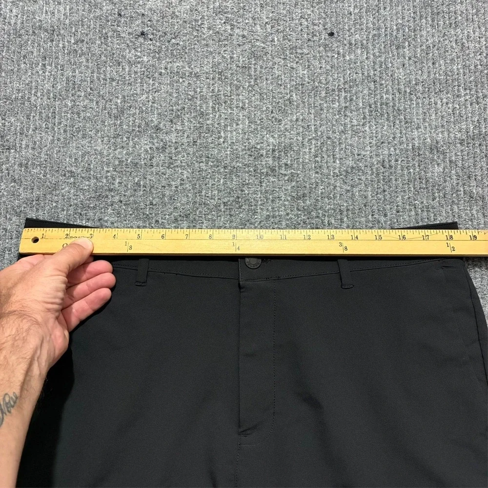 Banana Republic Mens Dress Pants Size 36x29 Black Flat Front Straight‎ Mid Rise